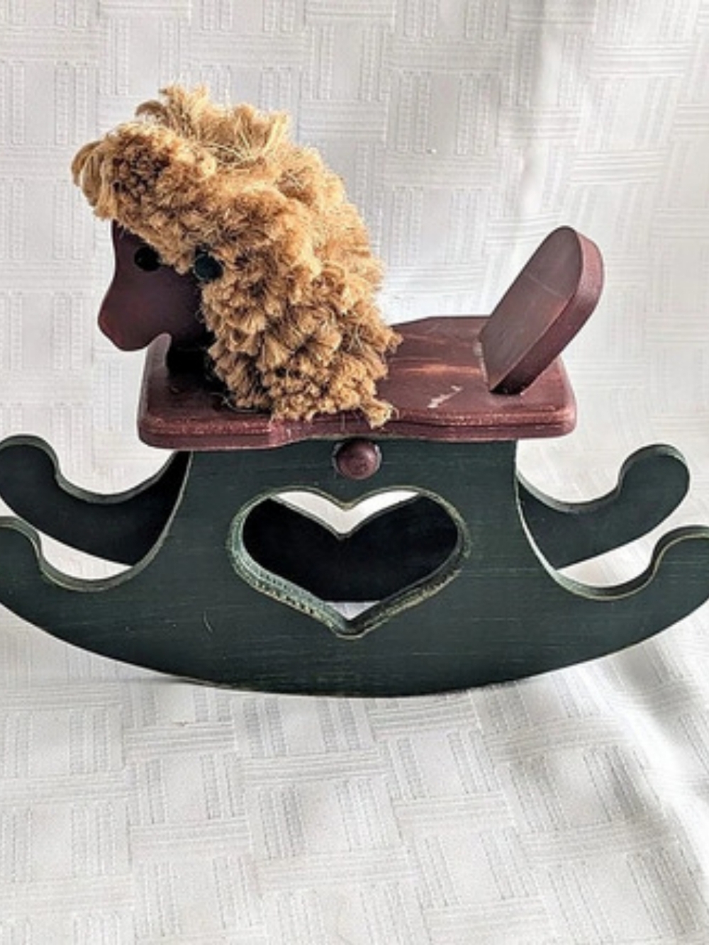 Meravic Inc. Wooden Rocking Horse Decor Green Brown